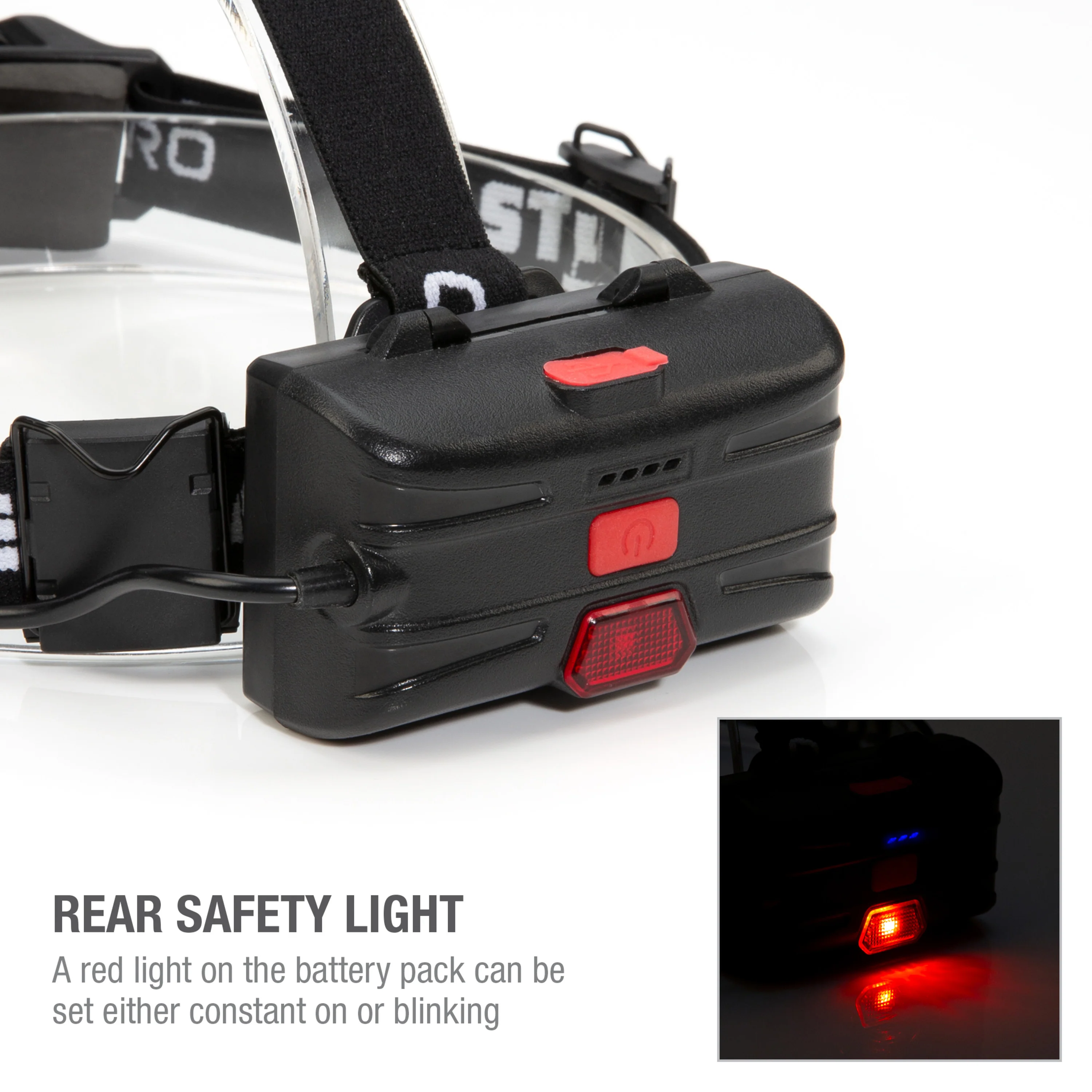 Slim Profile 280-Lumen LED Motion Activated Headlamp with 2 Rechargeable 18650 Li-Ion Batteries - Image 8