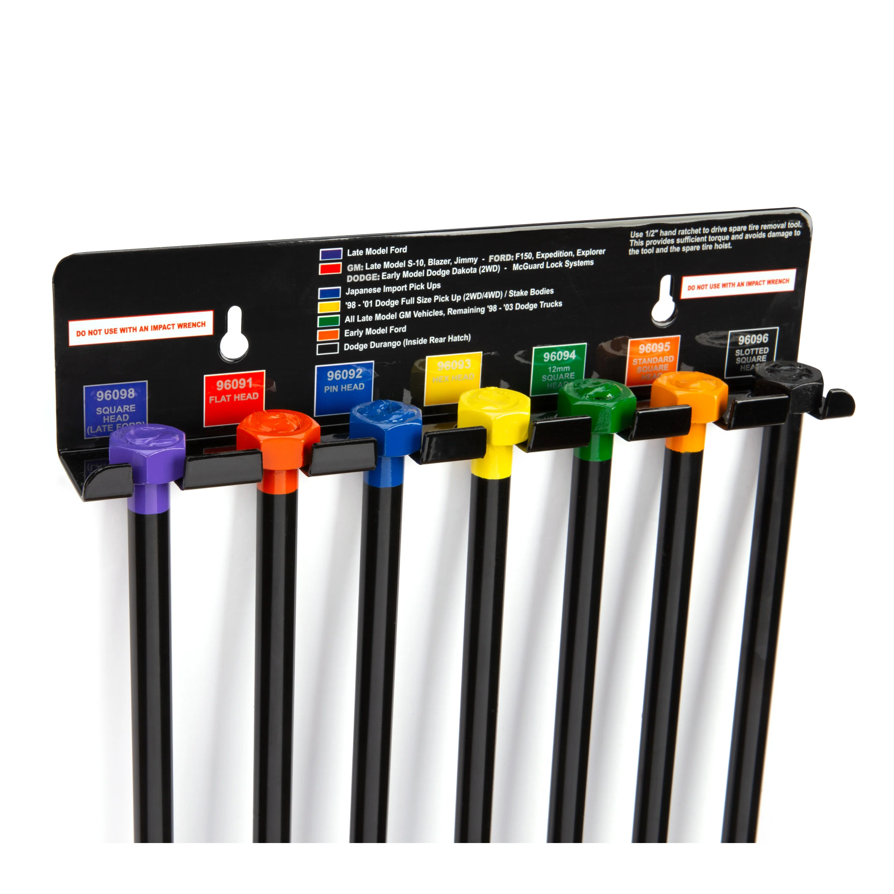 7-Slot Spare Tire Tool Wall Mount - Image 4
