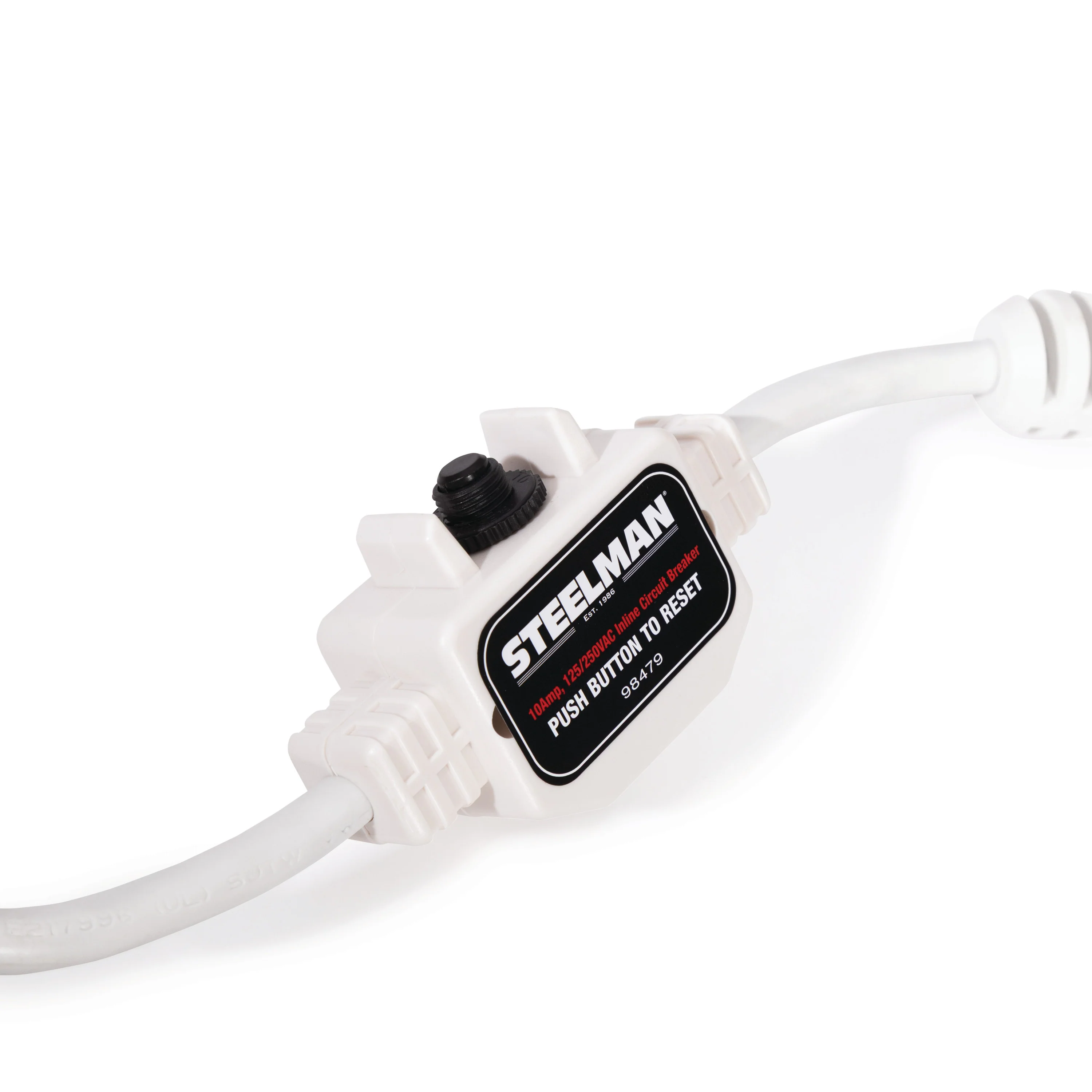 30-Foot Retractable Cord Reel with Triple Tap and 10A Inline Circuit Breaker - Image 4