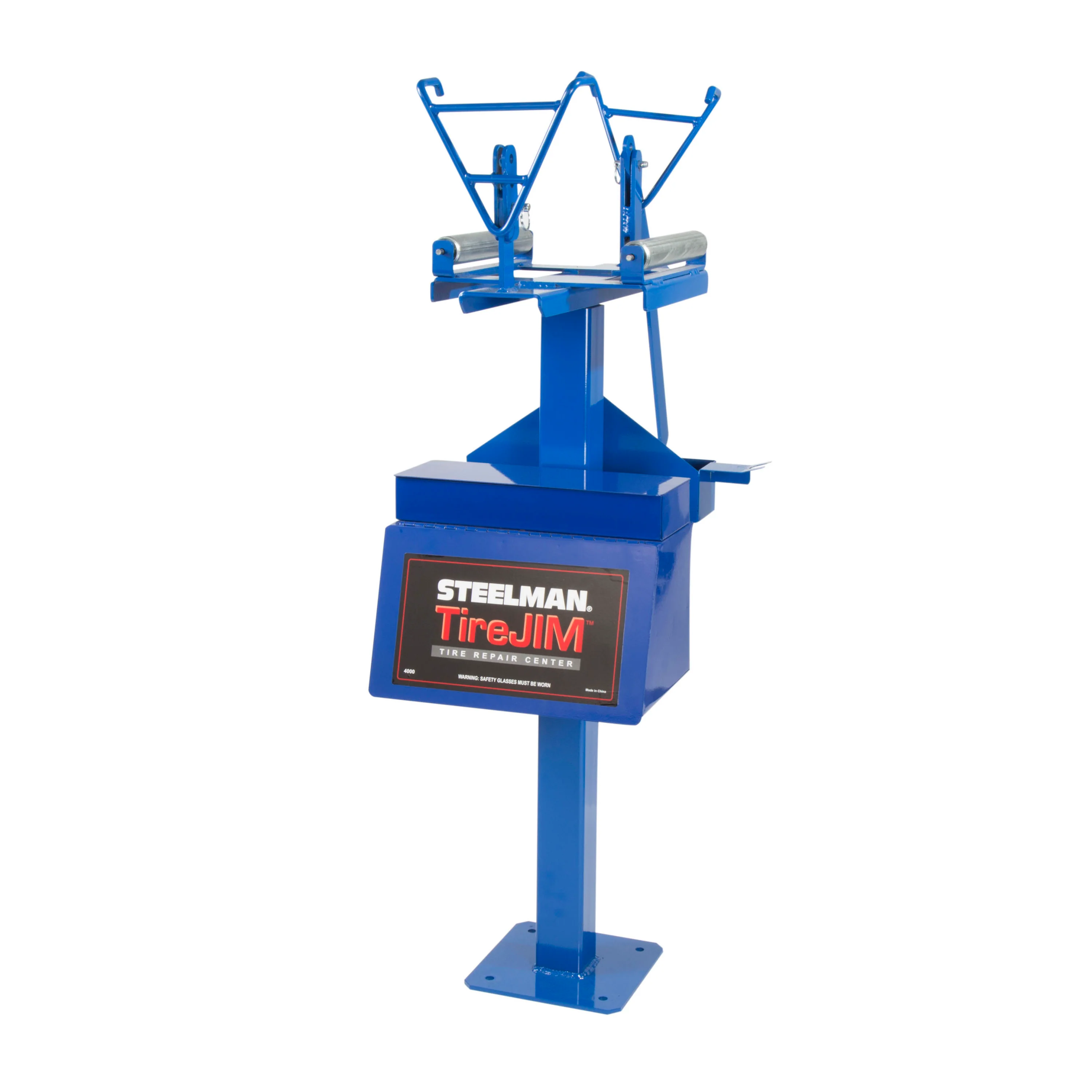 All-in-One Tire Jim Flat Repair Station with Roller Head Assembly