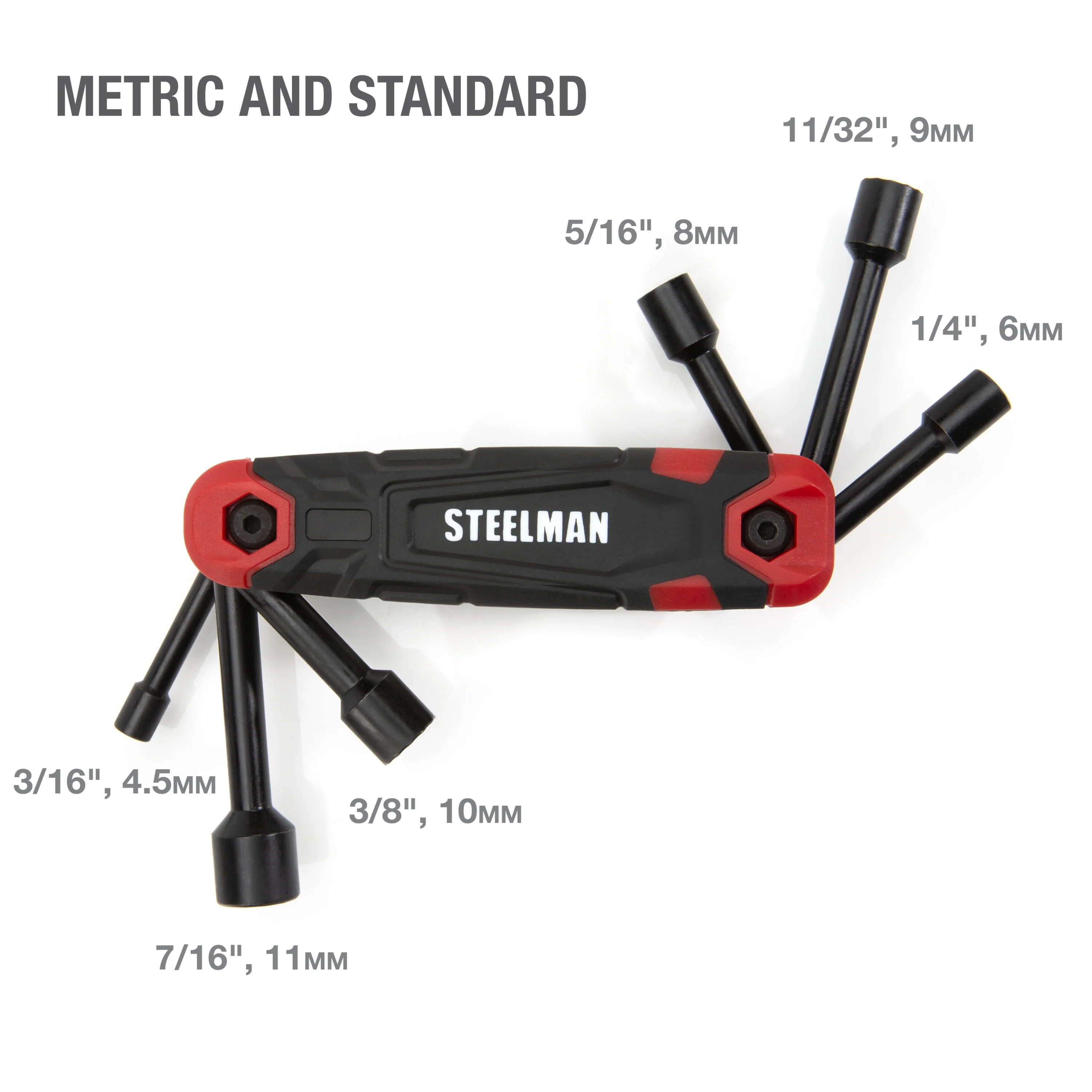 6-Piece Universal Folding Nut Driver Set - Image 6